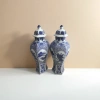 Blue and white porcelain lid jar, ceramic sealed storage jar, household kitchen seasoning jar, retro style details Picture